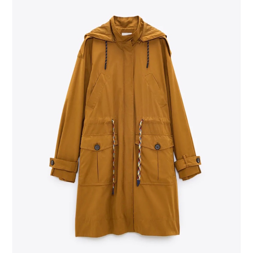 Zara Straw-string Trench Coat